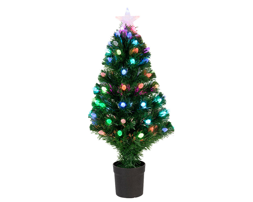 Kaemingk Prestwick Fibre Optic Artificial Tree LED Indoor 99 Multi Colour