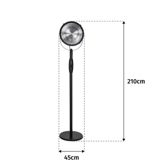 La Hacienda Vintage Searchlight Electric Patio Heater