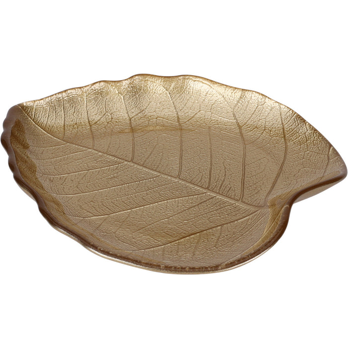 Koopman Plate Glass Dia 19cm Leaf Design