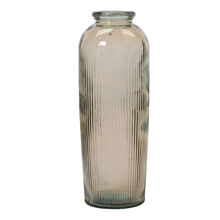 Kaemingk Light Brown Tall Glass Vase Recycled (70cm)