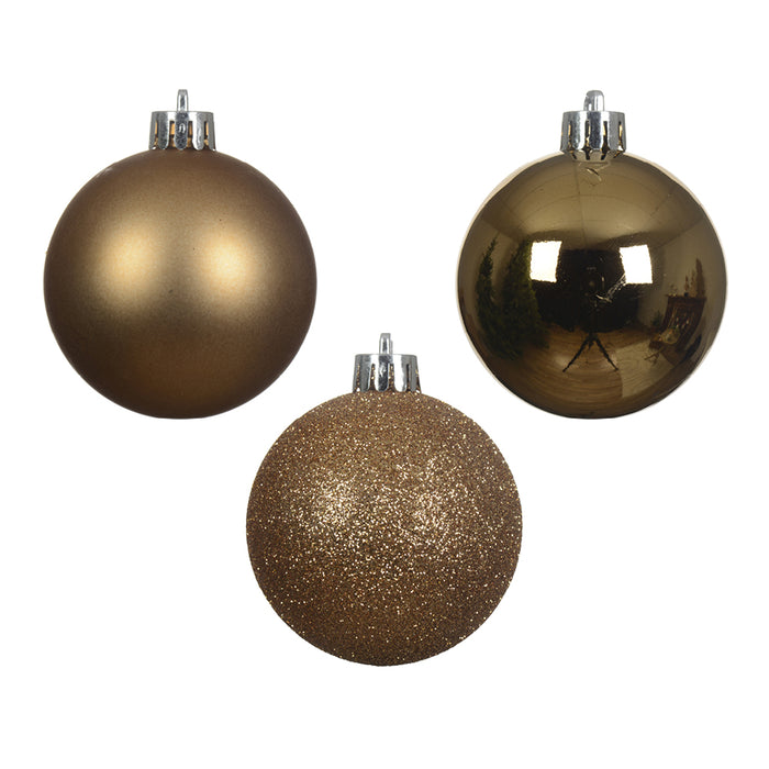 Kaemingk Pecan Brown Shatterproof Baubles (3cm)