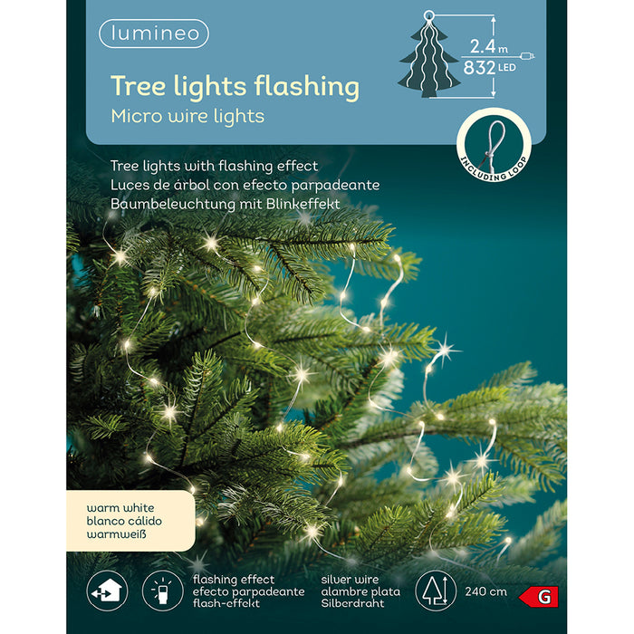 Kaemingk Micro Led Warm White Tree Bunch Lights  (240cm)