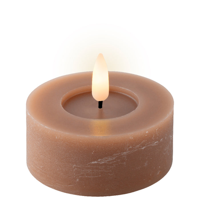 Kaemingk Led Brown Flat Top Tealight (6cm)