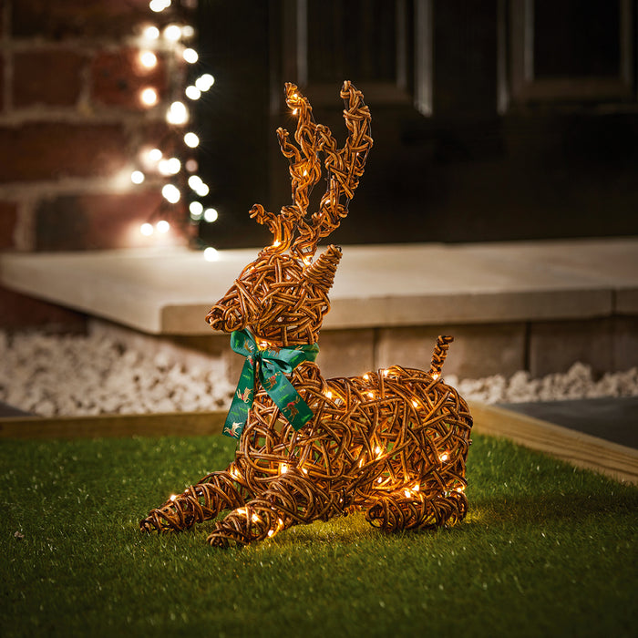 Premier 80 LED's Lying Reindeer (47cm)