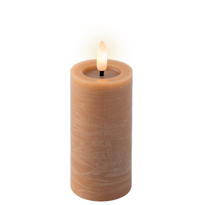 Kaemingk Led Wick Brown Candle Flat Top (12.5cm)