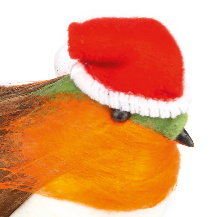 Premier Robin With Santa Hat Pick (10cm)