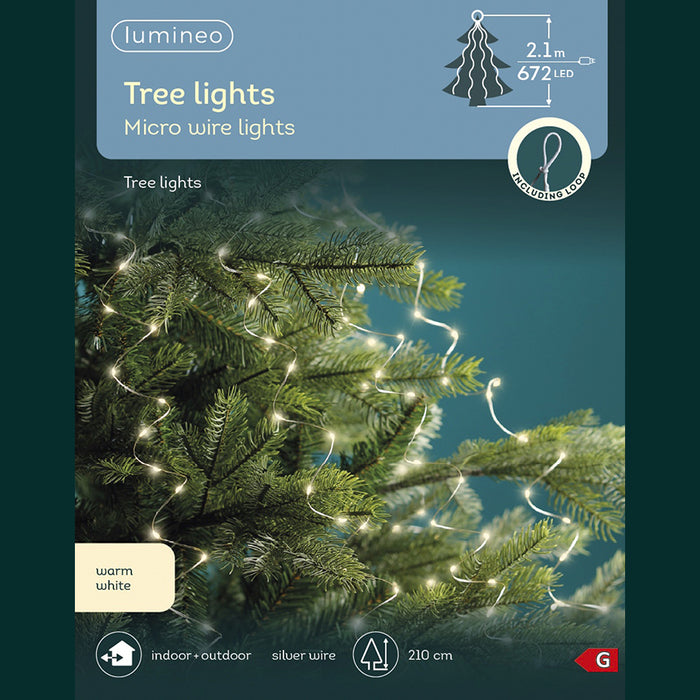 Kaemingk Micro LED Warm White Tree Bunch Lights (210cm)