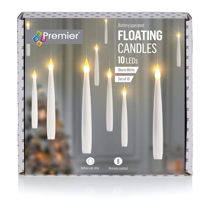 Premier White Floating Candle (15cm) - Set Of 10