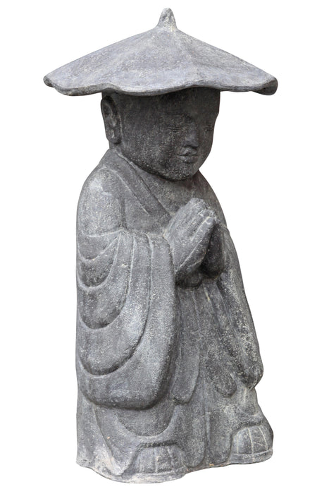 Standing Monk with Hat 60cm Cast Stone