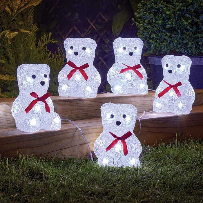 Smart Garden Inlit Ice Polar Bears - Set Of 5