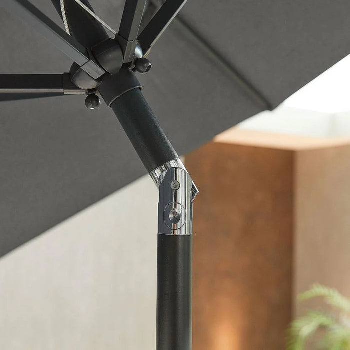 NOVA Antigua 3m x 2m Rectangular Crank & Tilt Aluminium Parasol - Grey