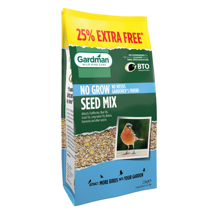 GARDMAN No Grow Seed Mix 2kg + 25% Extra