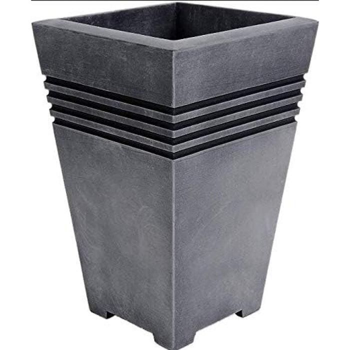 Strata Tall Milano Planter 30x46cm Pewter