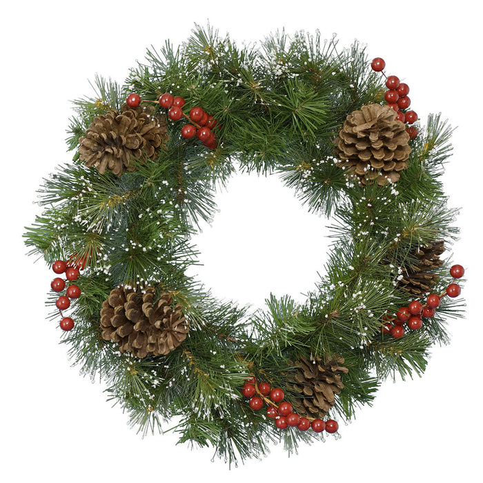 Kaemingk Snowy Ipswich Wreath (50cm)