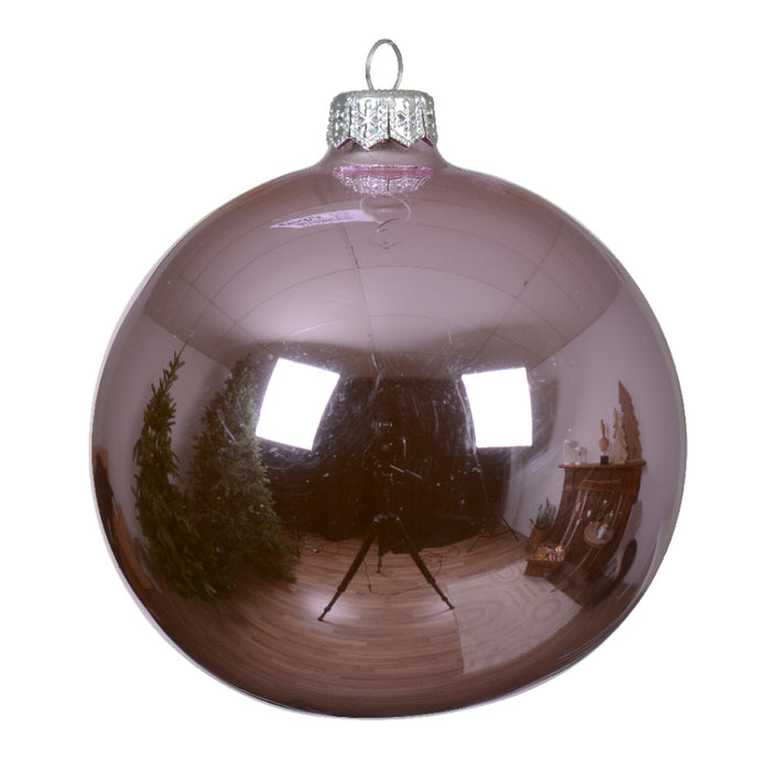 Kaemingk Shiny Lilac Breeze Bauble Glass (8cm)