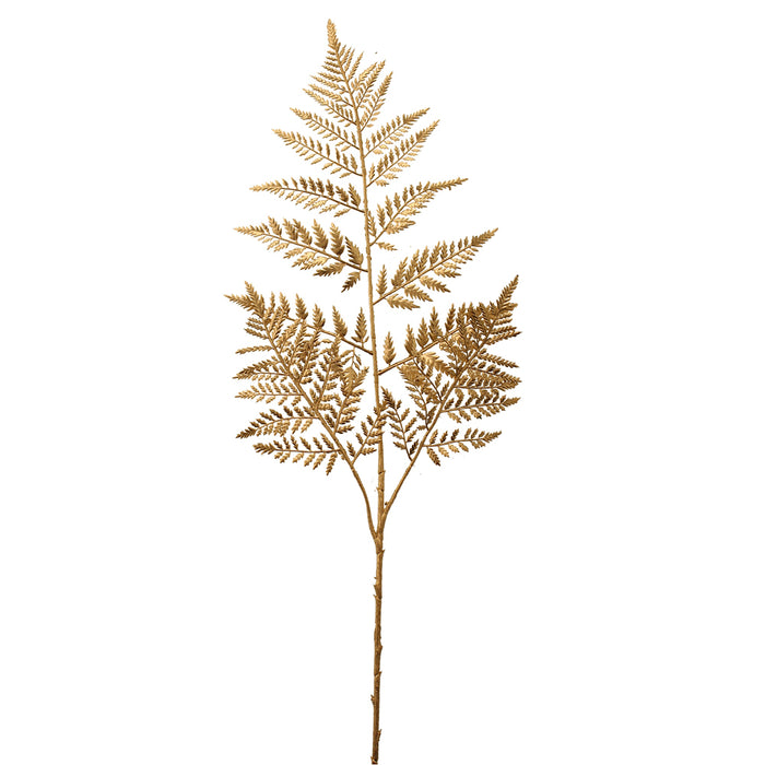 Sage Decor Gold Metallic Fern Spray (85cm)