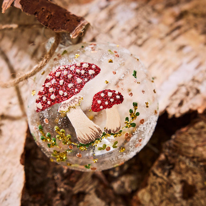 Kaemingk Mushroom Bauble Glass (8cm)