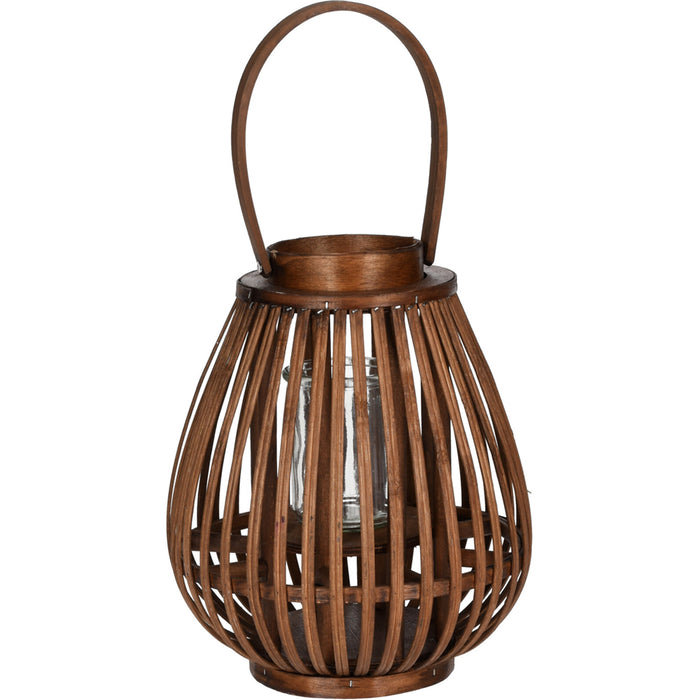 Koopman Brown Bamboo Lantern (23X27cm)