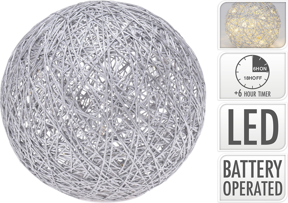 Koopman Ball with 20 LED 20cm Silver