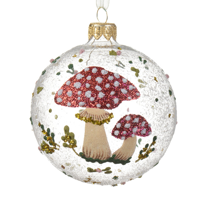 Kaemingk Mushroom Bauble Glass (8cm)