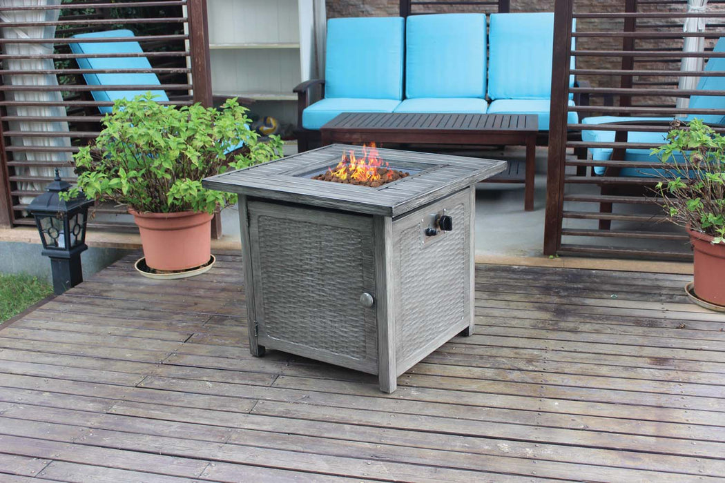 Wembury Taupe Gas Fire Pit Table