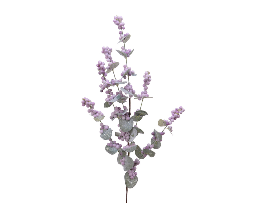 Kaemingk Frosted Lilac Berry Spray 75cm