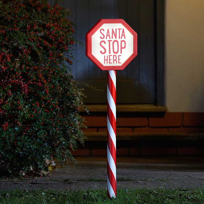 Smart Garden Santa Stop Here! Stake Light