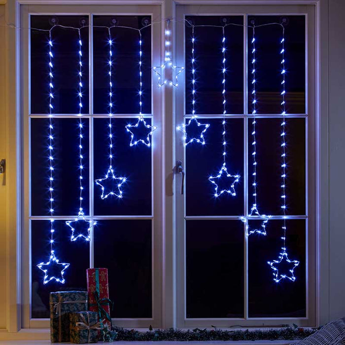 Smart Garden Star Curtain Lights - Cool White