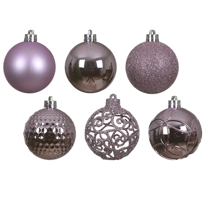 Kaemingk Lilac Breeze Shatterproof Baubles Set (6cm)