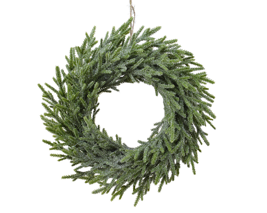 Kaemingk 42cm Glitted Pine Wreath