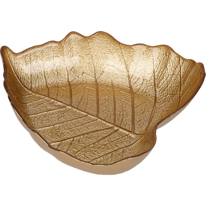 Koopman Bowl Glass Dia 16cm Leaf Design