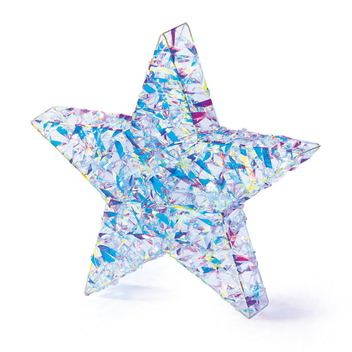 Premier Lit Iridescent Twist Star (45cm)