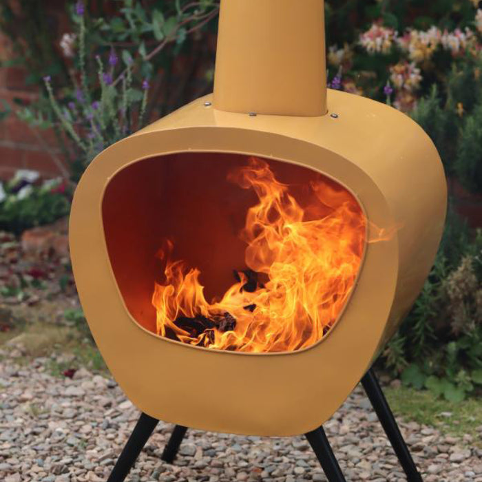 Gardeco Stella Chimenea, Mid-Century Retro Design, Orange