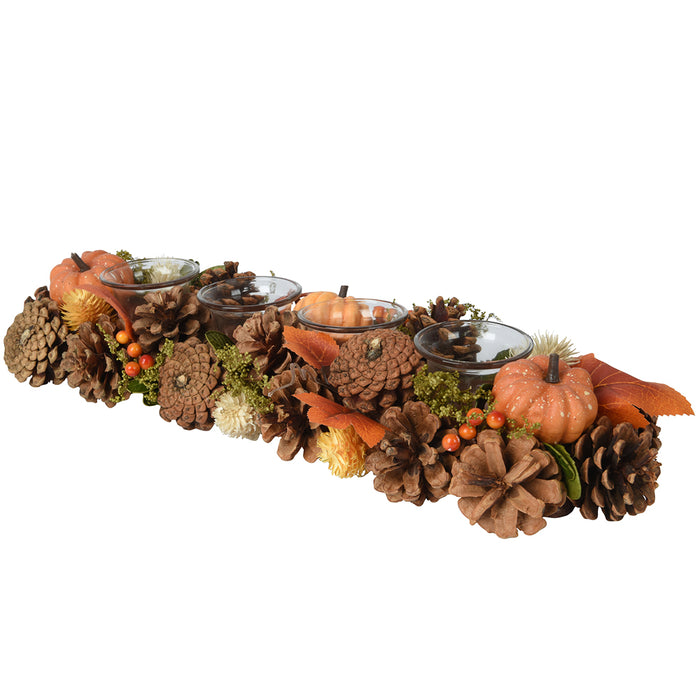 Kaemingk Pumpkin Pinecone Tealightholder (45cm)