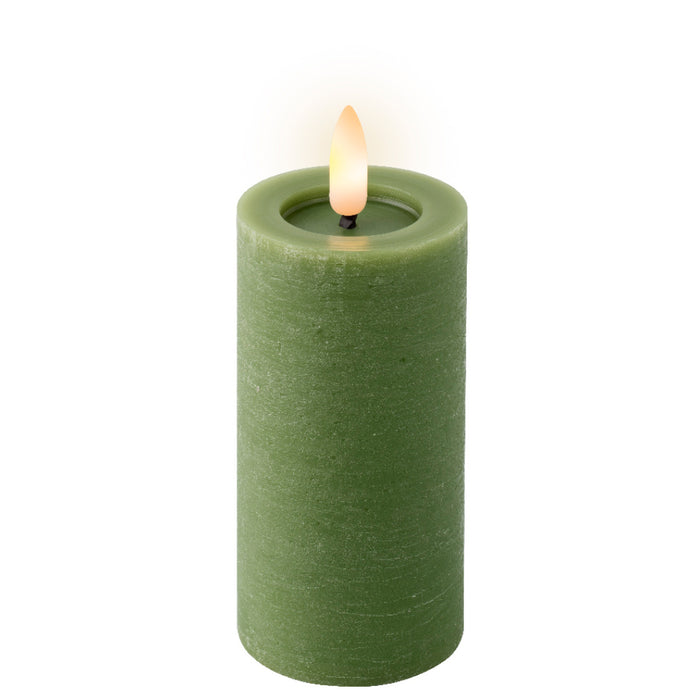 Kaemingk Led Wick Green Candle Flat Top (12.5cm)