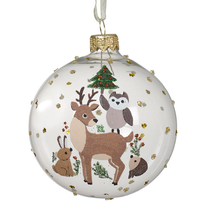 Kaemingk Transparent Animal Bauble Glass (8cm)