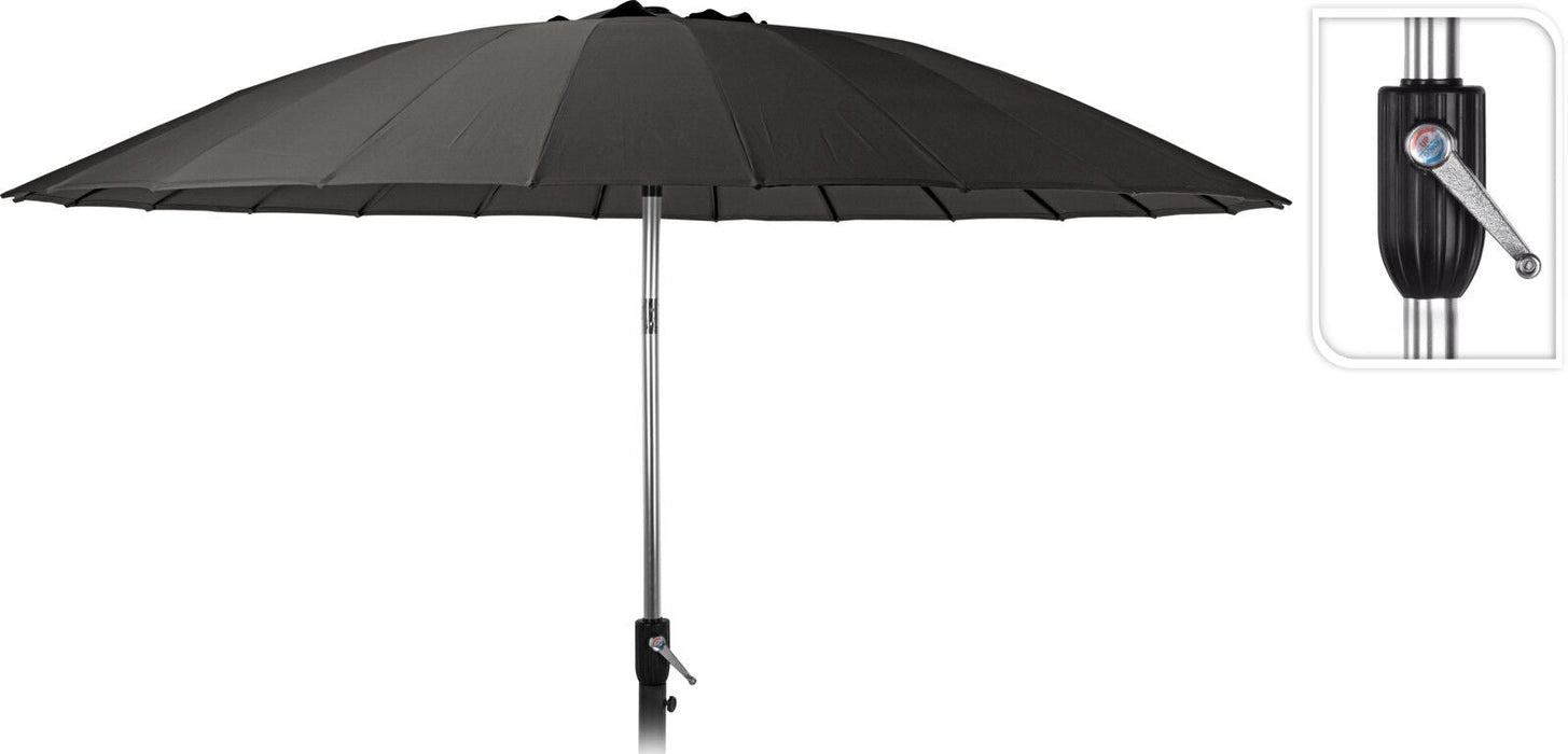 Shanghai Crank Parasol 270cm Charcoal