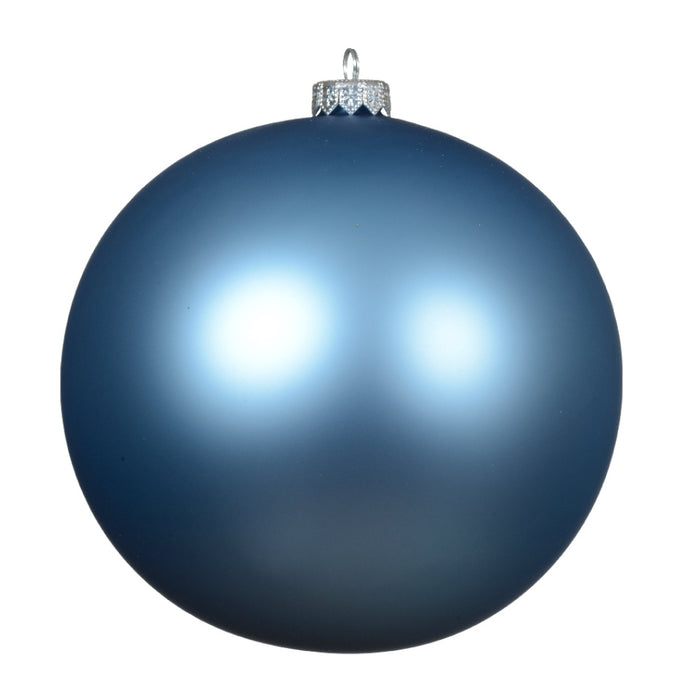 Kaemingk Matt Blue Ice Bauble Glass (8cm)