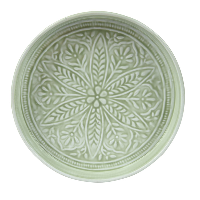 Kaemingk Light Green Plate Iron Enamel (22cm)