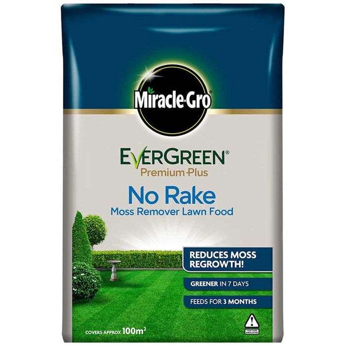 Miracle-Gro EverGreen Premium Plus No Rake Moss Remover Lawn Food 100m2