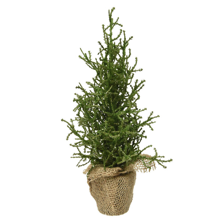 Kaemingk Indoor Mini Artificial Tree Silver Glitter