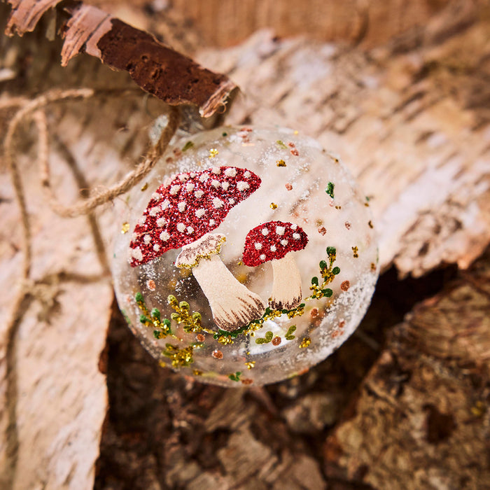 Kaemingk Mushroom Bauble Glass (8cm)