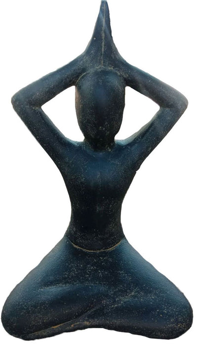 Woman in Yoga Position Seated 31cm Cast Stone