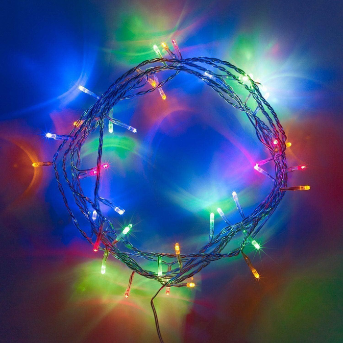 SHA 80 LED Battery Operated Multi Colour Xmas Lights