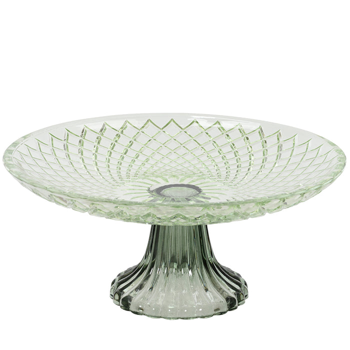 Kaemingk Cake Stand Glass Transparent (Dia25cm X H.10.5cm)