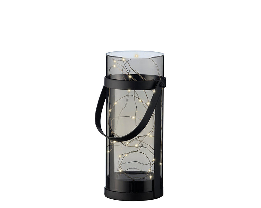 Kaemingk Virtus Solar Lantern Acrylic H23.5cm Grey
