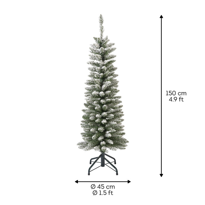 Kaemingk Snowy Pencil Pine (150cm)