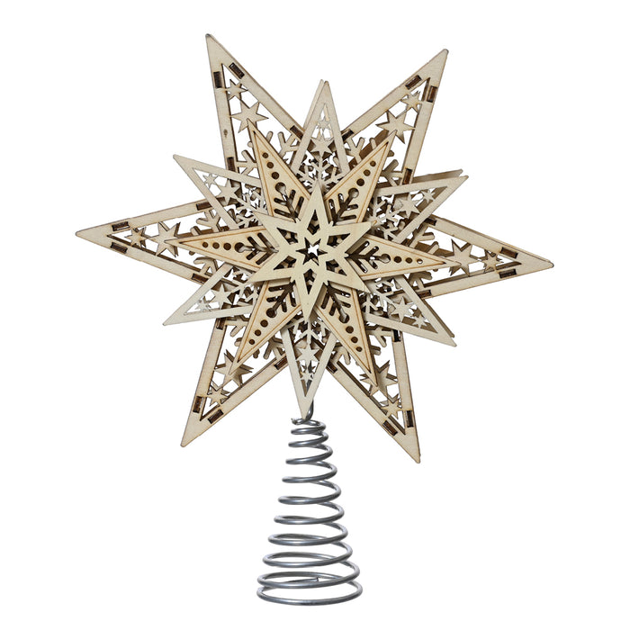 Kaemingk Natural Star Treetopper (27cm)