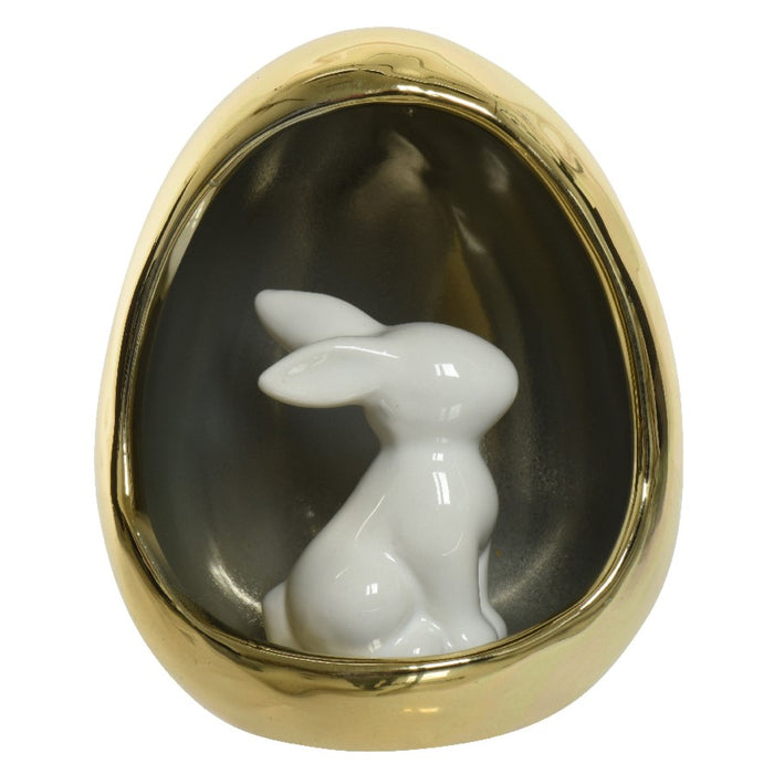 Kaemingk Rabbit Porcelain Egg Ornament