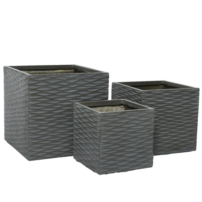 Kaemingk Cody Planter Fibre Clay Brown LARGE